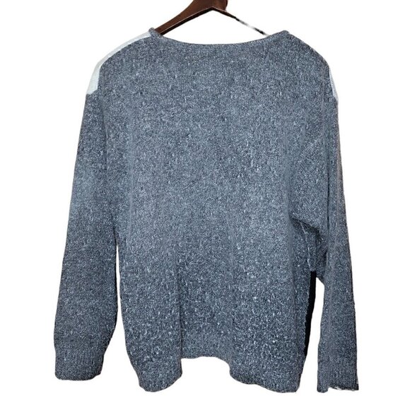 Erika II Collection Womens 2X Black Gray Long Sleeve Top Sweater Angora Blend - Picture 2 of 10